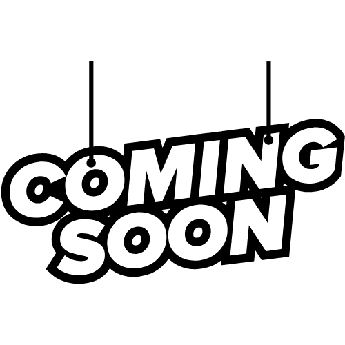 White “Coming Soon” text in bold, slanted typography on a black background.